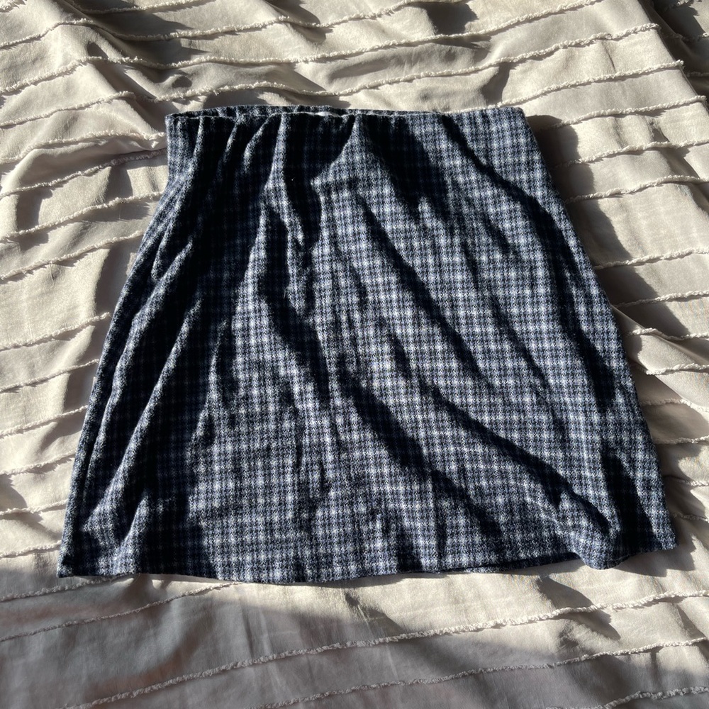 Urban outfitters dark blue plaid mini skirt